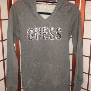 GUESS V-neck hoodie!